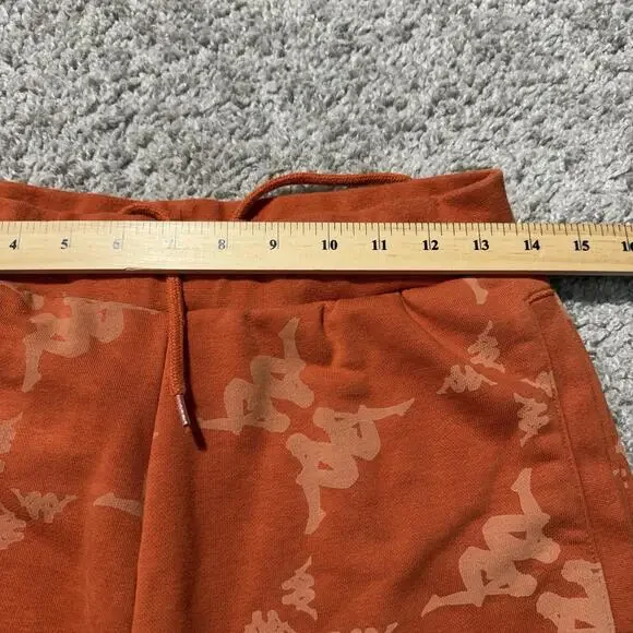 Kappa Men’s Orange Logo Drawstring Shorts Athletic Fit Streetwear Mens Small - Picture 5 of 9